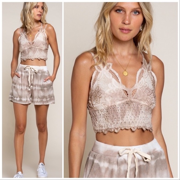 POL Longline Mineral Wash Lace Bralette - Picture 6 of 16